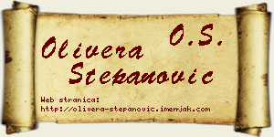Olivera Stepanović vizit kartica